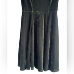 Unique Vintage  Elegant olive Green Velvet Dress Photo 6