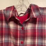 Riders By Lee  Pink Plaid Button Front Long Sleeve Shacket Photo 1