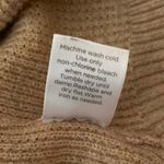 JCP Women’s M Cream Tan Wool Blend Crewneck Sweater Colorblock Elbow Patches Size M Photo 6