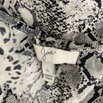 Joie  Silk Leopard Print Racerback Tank Top Sz S Snakeskin Trim Photo 2