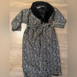 Victoria's Secret RARE Vintage  Collection Black and Gold Floral Rose Robe- Small Photo 1