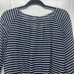 J. Crew 3/4 Sleeve Striped Navy Blue & White Scoop Neck Women's Top Size XXS Photo 7