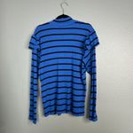 T.La Anthropologie Blue Black Stripe Ruffle Mockneck Top Plus 3X Long Sleeve New Size undefined Photo 7