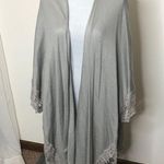 LC Lauren Conrad Lauren Conrad women’s long light grey Lacy shal cardigan Photo 0