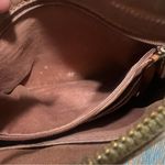 Fossil  Textured leather shoulder bag gold shimmery adjustable strap Photo 8