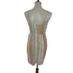 Altar'd State  Dress Small Orange Multi‎ Stripe Front Tie Boho Summer Photo 4