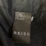 Reiss  Womens Leah Black Wool Longline Belted Tie Over Coat Wrap Trench Coat Sz 2 Photo 5