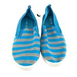 S3 Womens Slip On Sneakers Canvas Striped Blue Gray Size 9 Photo 2