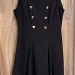 Tommy Hilfiger  Black Preppy Collared Button Fit Flare Dress 12 Large Photo 0