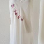 VTG Nightgown Expressions By California Dynasty White Embroidered Gown S… Size L Photo 0