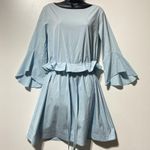 Altuzarra Powder Blue Flounce Ruffle Peplum Dress Size 38 Medium 8 Photo 1