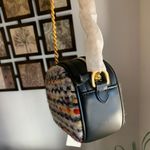 Tory Burch Authentic Leather/Colorfull tweed top zip Crosby Photo 10