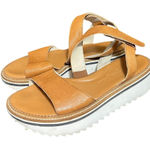 Paul Green  Dede Platform Slingback Sandal Brown Tan Leather Womens UK 4.5 US 7 Photo 0