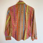XS Etro Milano Cotton Button Down Shirt Multicolor Paisley Size 42 Photo 1