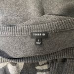 Torrid Dark Gray Winter Hearts Skeleton Wide Neck Sweater Photo 9