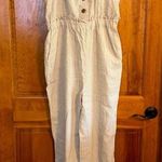 Romeo + Juliet Couture COPY - Button Front Linen Blend Jumpsuit Size Lg-NWTS Photo 0