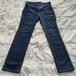 Boden USA Boden Blue Dark Wash Adjustable Straps Full Belly Panel Maternity Jeans, size 6R Photo 11