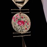 Elegant Black and Gold Women's Blazer with Floral Embroidery Photo 2