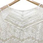 Free People  Ivory Luna Lace Dress Boho Festival Crochet Midi Women’s Size Small Photo 8