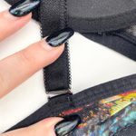 Parade Womens Bra Size XL Underwire Mesh Lingerie EDC Galaxy Hypercolor Festival Black Photo 5