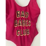 Missguided  Bad Babes Club One Piece Pink High Cut Swimsuit Size 8 Photo 4
