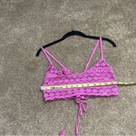 Free People NWOT  Pink Gypset Crochet Lace Longline Bralette Cami Tank Top Size S Photo 5