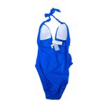 Mimi Flamingo One Piece Swimsuit Size 10 Willow Halter Blue V Photo 3
