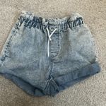 BLANK NYC Love on Top Paperbag High Waisted Acid Wash Jean Short Photo 3