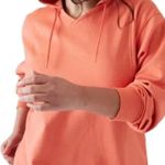 Athleta  Sundown Hoodie Sweatshirt Pullover Women's Small Orange Coral Activewear Photo 0
