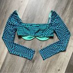 Princess Polly Leopard Crop Top Teal Blue Black Pink 6 Photo 5