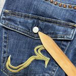 Rock & Republic Rock Republic Bootcut Jeans Embellished Pockets Dark Wash Denim Size 6 Flare Photo 7