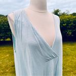 Soft Surroundings  Women's Blue Sleeveless Dress Casual Linen Blend Summer Photo 7