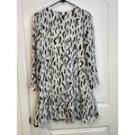 Joie  Silk Shift Dress Size Small Black and White Peplum Country Club Preppy NWT Photo 2