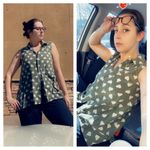 Equipment  silk heart shirt olive green Photo 2