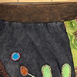 Rising International Handmade Boho Patchwork Skirt Small Fairy Cottage Floral Gray Photo 4