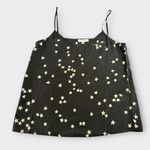 Equipment  Femme Layla Cami Women's Small Black White Silk Stars Strappy V-Neck Photo 3