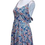 Large Open Back Cottagecore Floral Pleated Sundress Summer Dress Photo 5