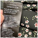 Topshop  Mini Dress Womens 8 Black Floral Long Sleeve Ruffle Collar Photo 13