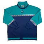 Vintage Gina Peters Womens Pullover Sweatshirt Size L Blue Navy Teal Retro 90s Size L Photo 0