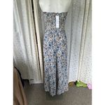 Patrons of Peace  NWT Floral Smocked Strapless Front Tie Wide Leg Jumpsuit S Photo 4