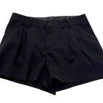 Divided H&M Pleated Dressy Shorts Black Photo 0