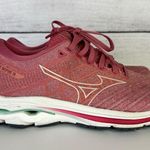 Mizuno Wave Inspire 18 Pink Rosette Snow White Running Shoes Women's Size 7.5 US Photo 1