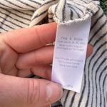 Rag and Bone  Linen Blend blue and white Striped V-Neck Top Photo 5