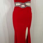 Speechless  Rhinestone Trim Cutout Mermaid Gown In Red. Size 7. NWOT Photo 3
