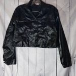 Romwe  Faux Leather Black Cropped Biker  Jacket Photo 0