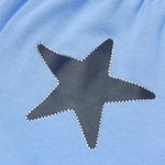 PINK - Victoria's Secret  Fleece High Rise Sweat Shorts Seascape Blue Stars Bling M Photo 4