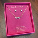 A New Day  Gold and CZ stone necklace and earrings coordinated jewelry set new Photo 5