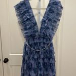 Jovani  50069 Ruffled Sleeveless A-Line Cocktail Dress - Size 6 NWT Blue Photo 2