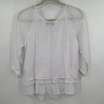 Joseph Ribkoff  Blouse Top Women's 2 White Ruffle Hemline 3/4 Sleeve Pullover‎ Photo 6