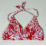 Red Purple Floral Bikini Top Bathing Suit Size M ♥️✨ Size M Photo 1